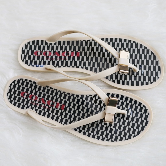 coach landon jelly flip flops